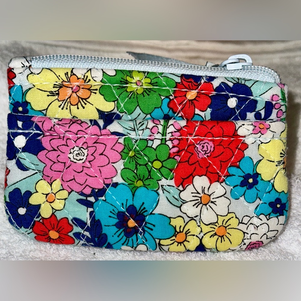 Vera Bradley coin purse in retired pattern far out floral.